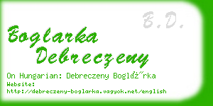 boglarka debreczeny business card